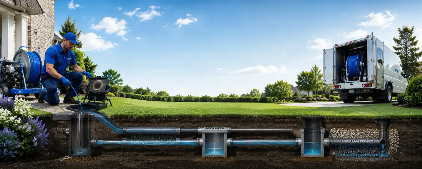 Outdoor drain cleaning information for Great Bend, NY